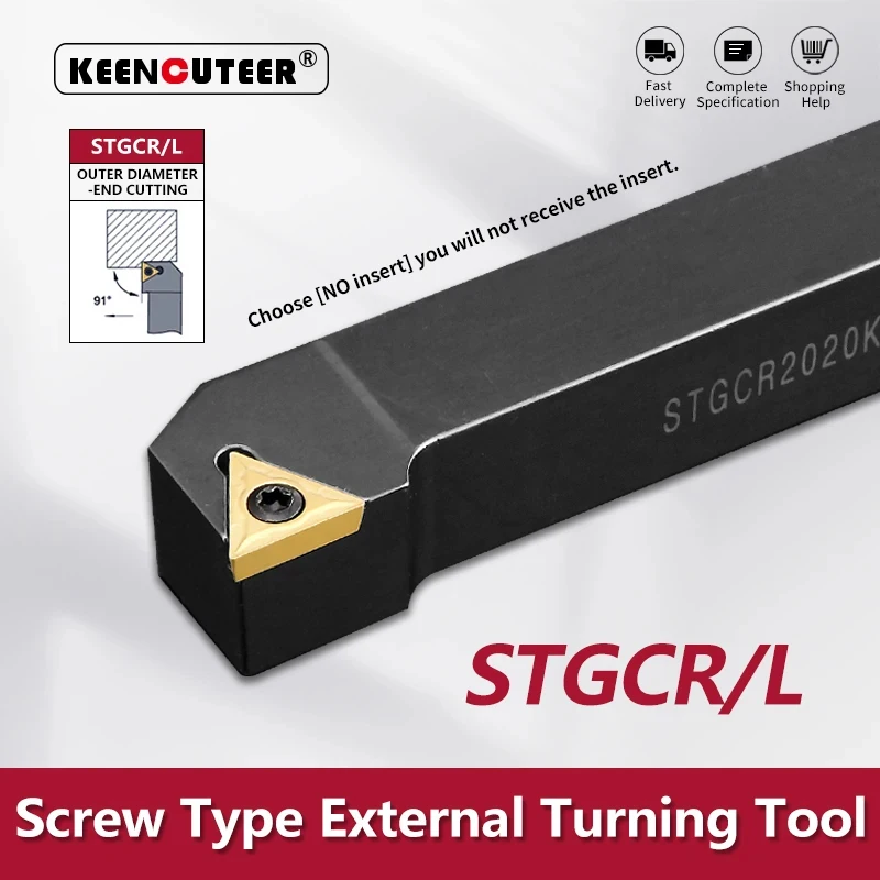 STGCR1212 STGCR1616 STGCR2020 STGCR2525 Utensile per tornitura esterna STGCR STGCL Barra da taglio Barra per tornio CNC Supporto per tornitura