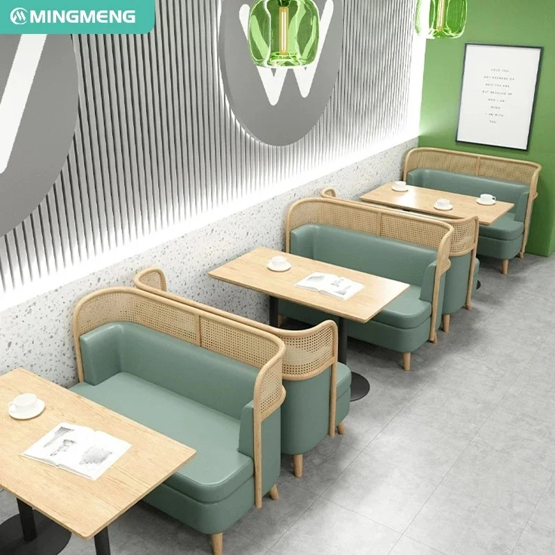 New Design Restaurant Couch Sets Cafe Table and Chairs New Arrivals Restaurant Furniture Double Side Seating Booth Bench