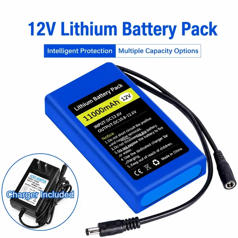 12V Polymer Lithium Battery for Monitoring Mobile Power Supply Rechargeable Audio LED Light Box Anti-Bee Clothing