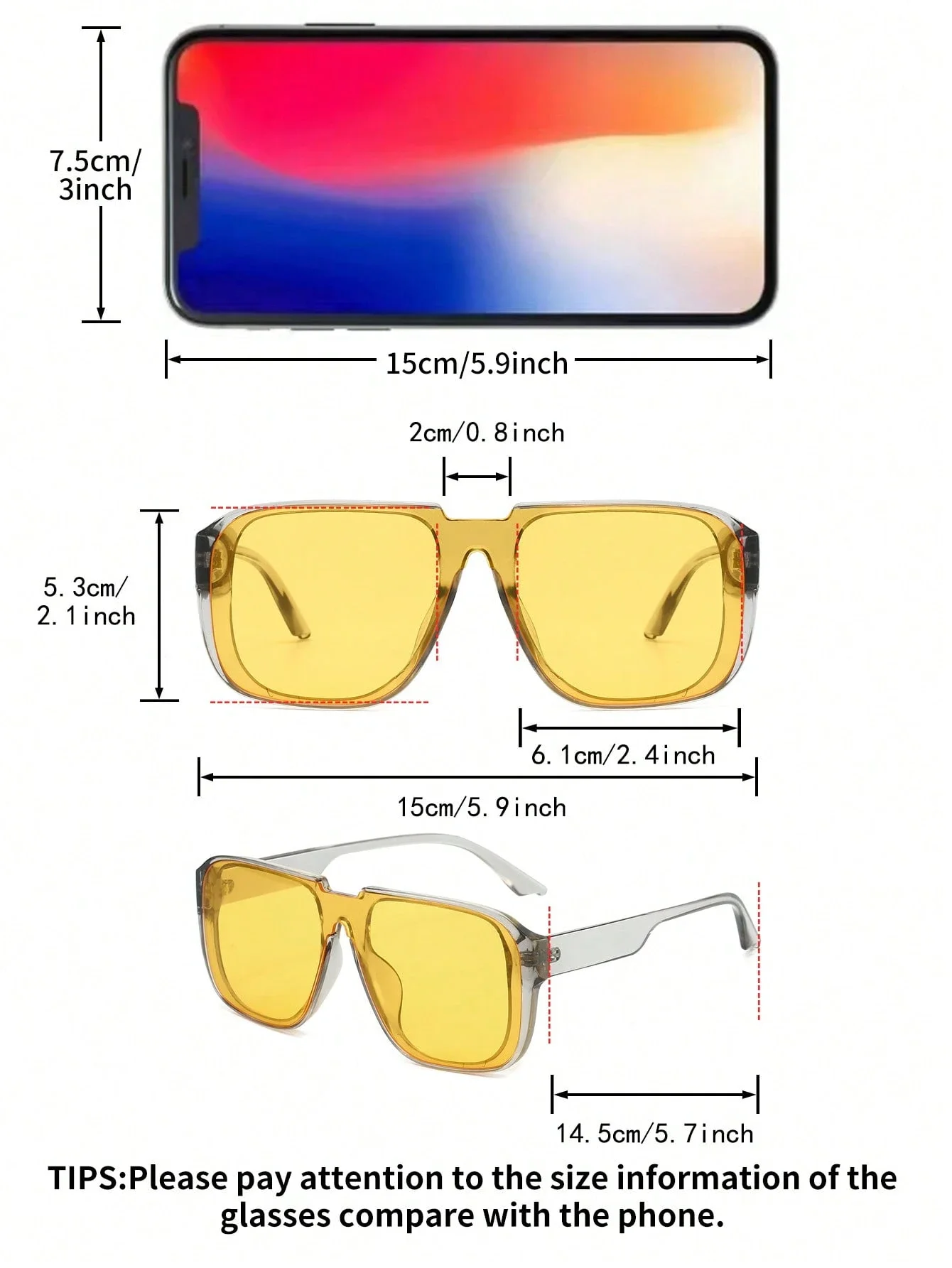 

Men's Transparent Gray Square PC Frame Fashion Sunglasses For Street Style Vacation