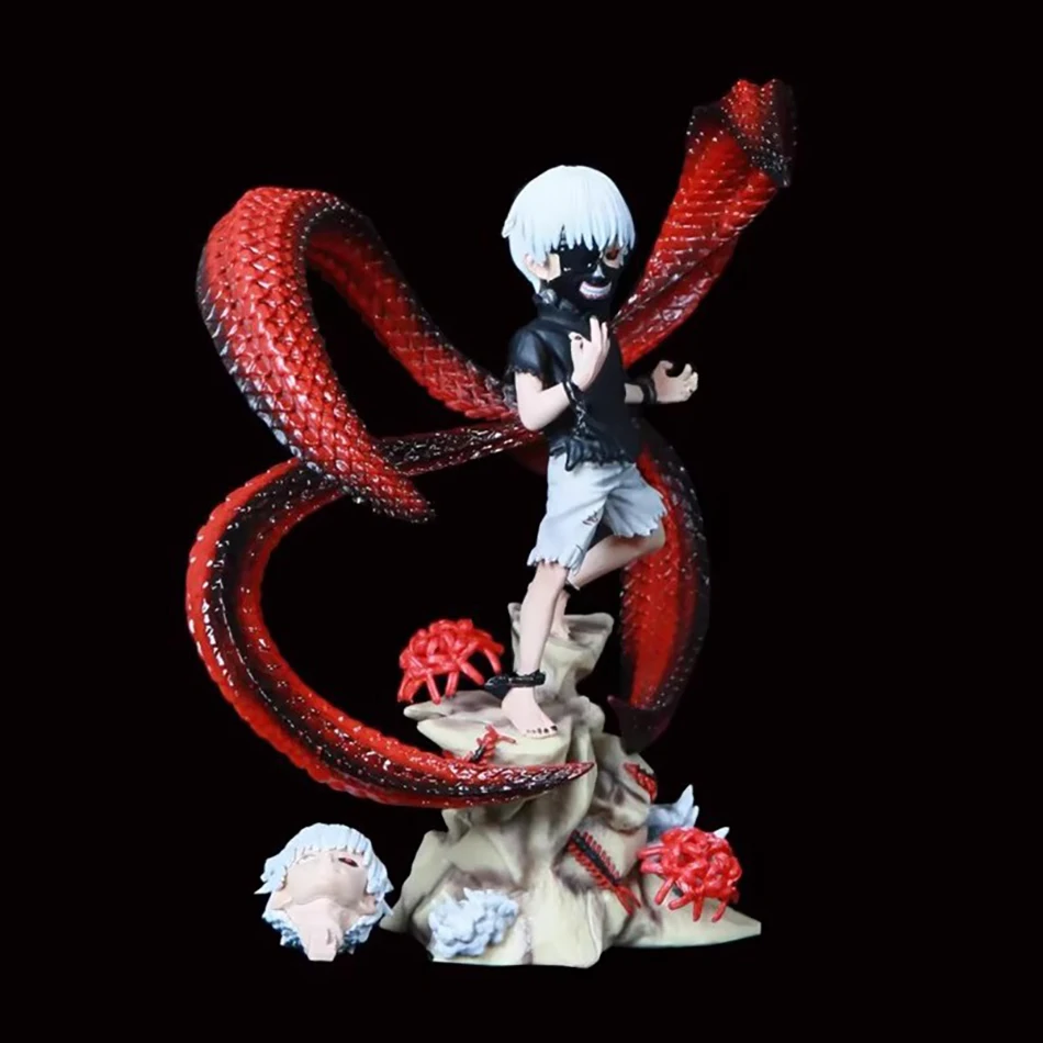 Tokyo Ghoul Ken Kaneki フィギュア 蛇のデザイン35cm Tokyo Ghoul Kaneki Ken Animation Figure with Centipede Mask Face