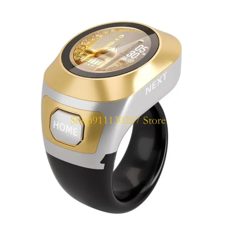 J1HC متعدد الألوان LED رقمي يتميز بـ 3 حلقات عداد تسبيح قابلة للتعديل مع اتصال التطبيق في الوقت الحقيقي #2