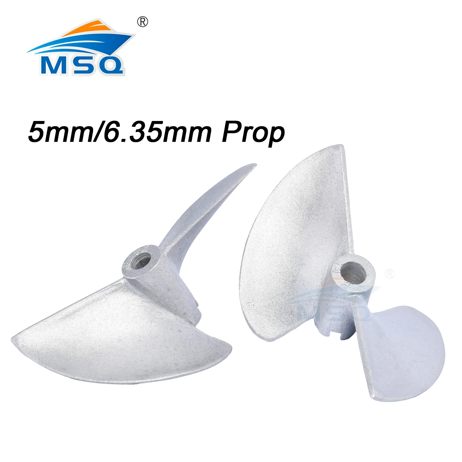 

1PC Boat Propeller Aluminum Prop 2 Blades 5mm/6.35mm Dia 78mm Alloy Screw For 5/6.35mm 1/4" Prop Shaft Rc Racing Boat