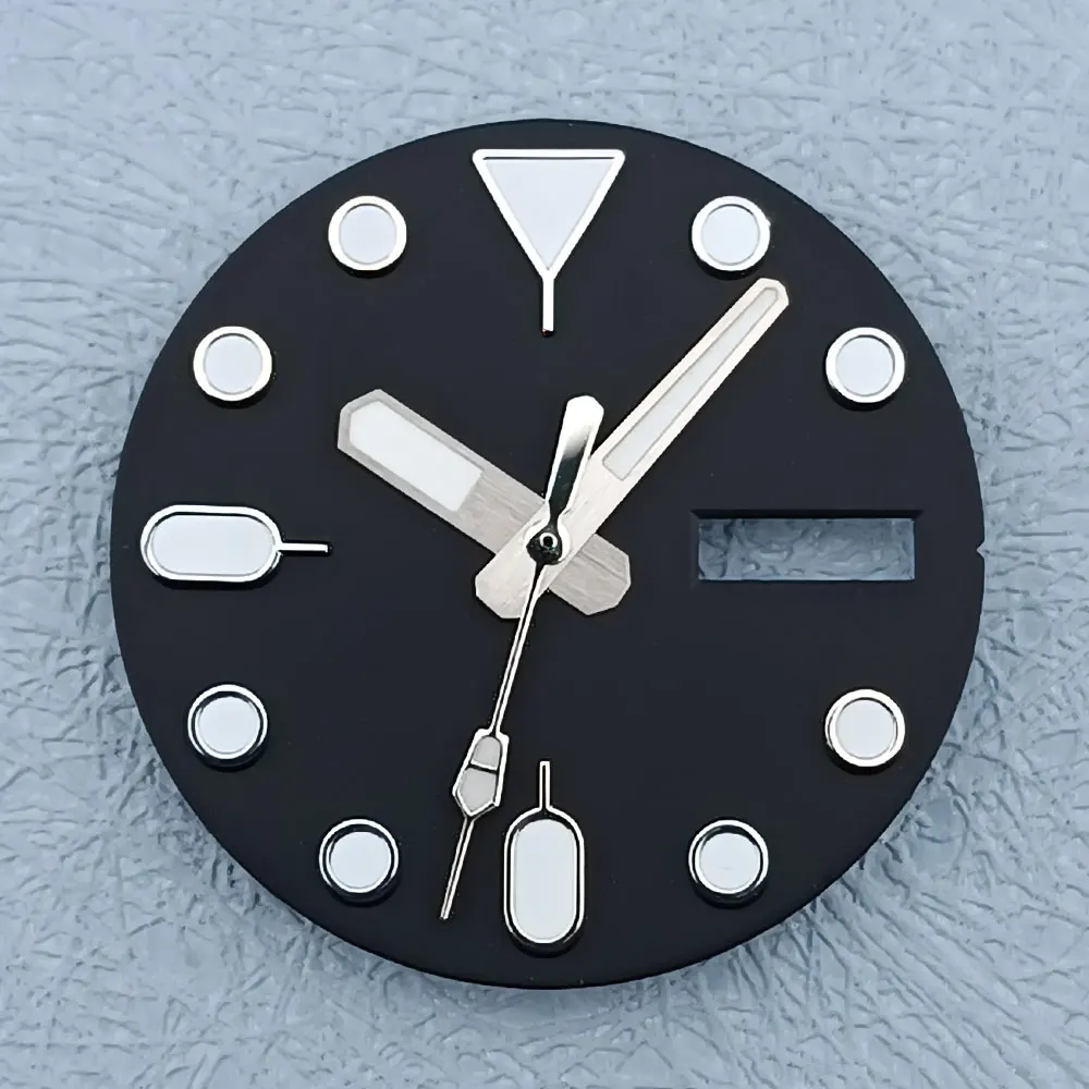 28.5mm green Black Blue dial NH series 35 36 movement  dial face pointer spare parts image 5