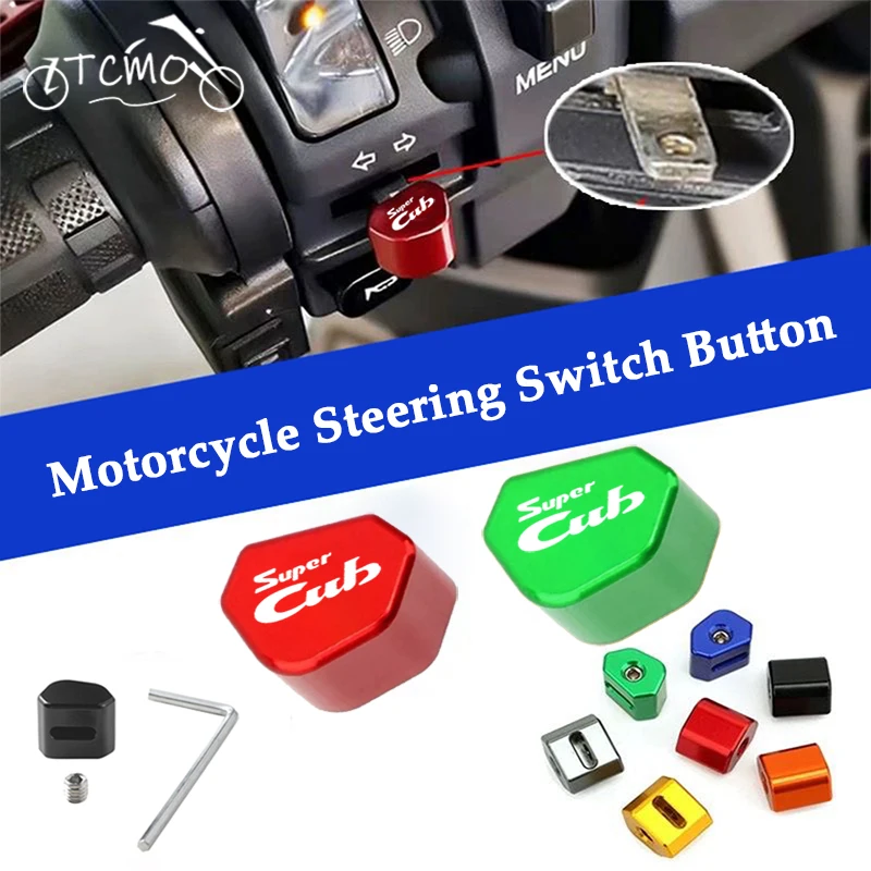 

For Honda Super CUB C70 90 110 C125 CNC Aluminum Motorcycle Switch Button Turn Signal Switch Key Cap