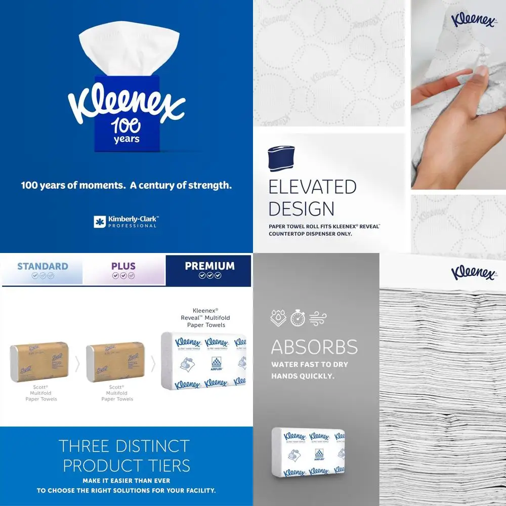 

Бумажные полотенца 2-слойные, 7,5 x 9,4 дюйма, 150 листов в упаковке, 16 упаковок, всего 2400 листов