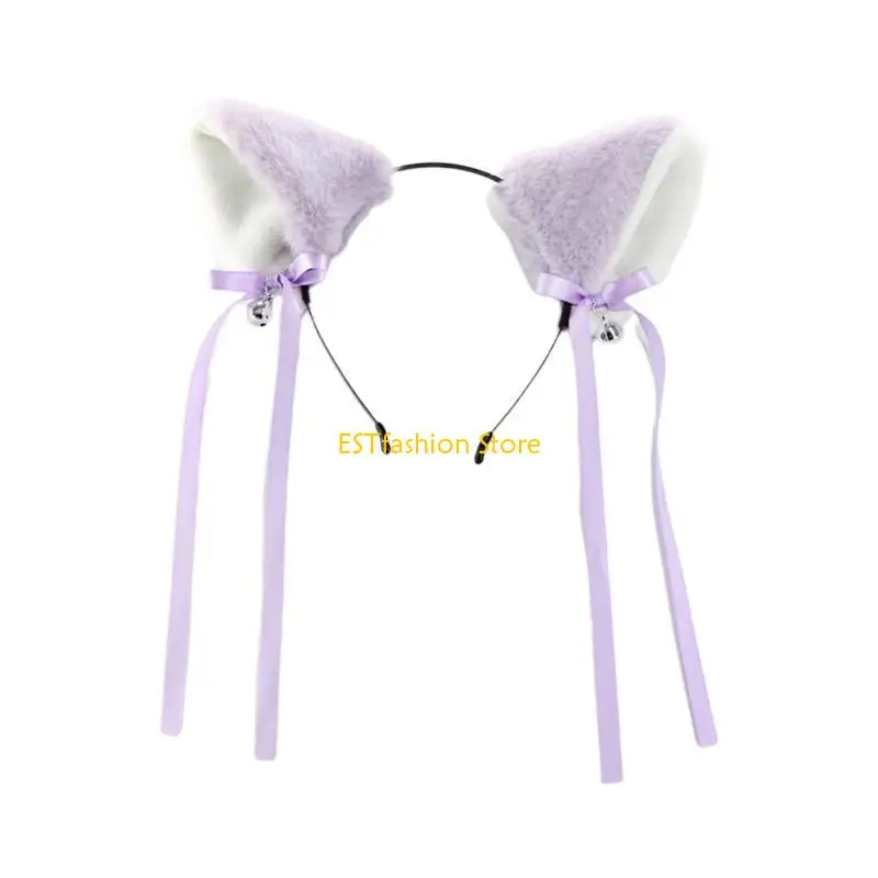 Y5GC PLUSH FOR CAT EARS HOP HOP HOW BADBAND ISCPLAY ACCENTOIORIES สำหรับผู้หญิงผู้หญิง