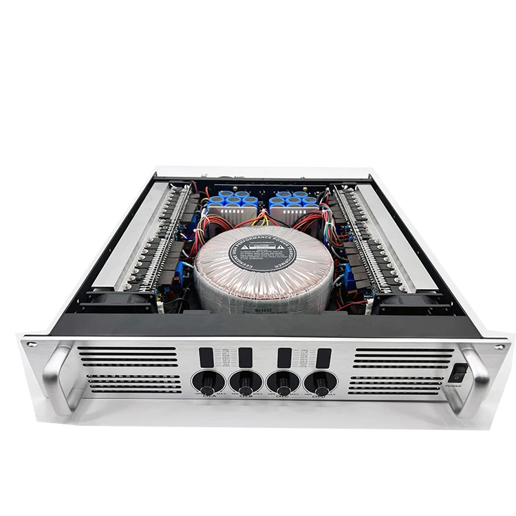 Amplificateurs de centre commercial professionnels personnalisés, rosée, OEM, 4x1000W, Dj, 4 canaux, classe H, 2x1000W, 8 Ohms