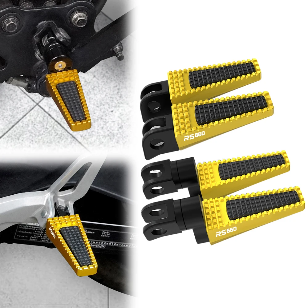 

Fit For Aprilia RS660/Extrema 2020 2021 2022 2023 2024 Adjustable Foot Pegs Motorcycle Front and Rear Foot Pegs Footrests Pedal