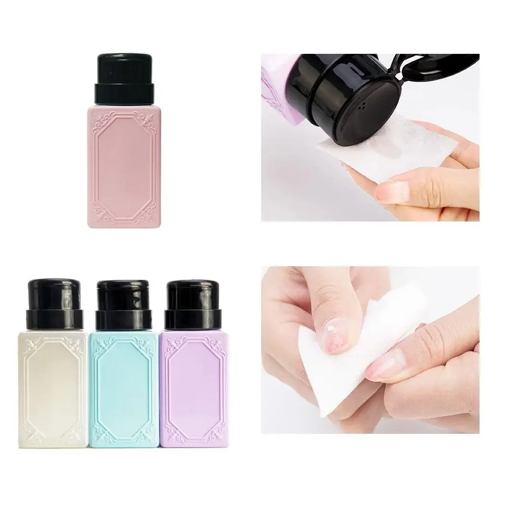 Portable 210ml Press Pump Bottle Plastic Leakproof Empty Pump Bottle Refillable Square Refillable Bottle for Alcoholic Water