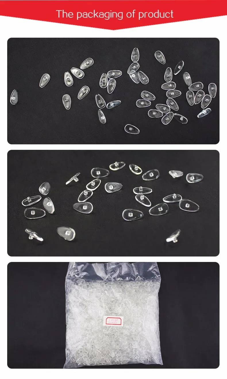 1000 Paar Brillen-Nasenpolster zum Einschrauben aus PVC-Material, Brillenteil von Dhoptical – Detail 5
