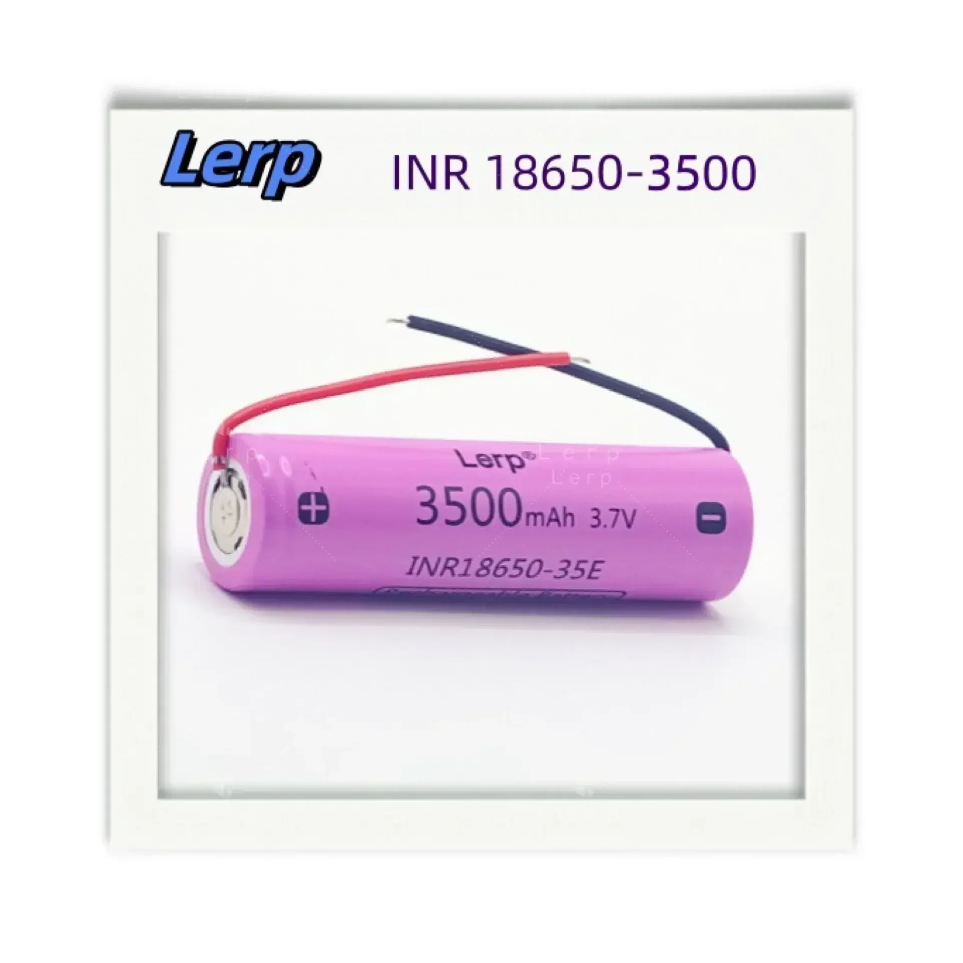 

18650 35E lithium-ion battery, 3.7V 3500mAh high-power discharge 20A high current+wire