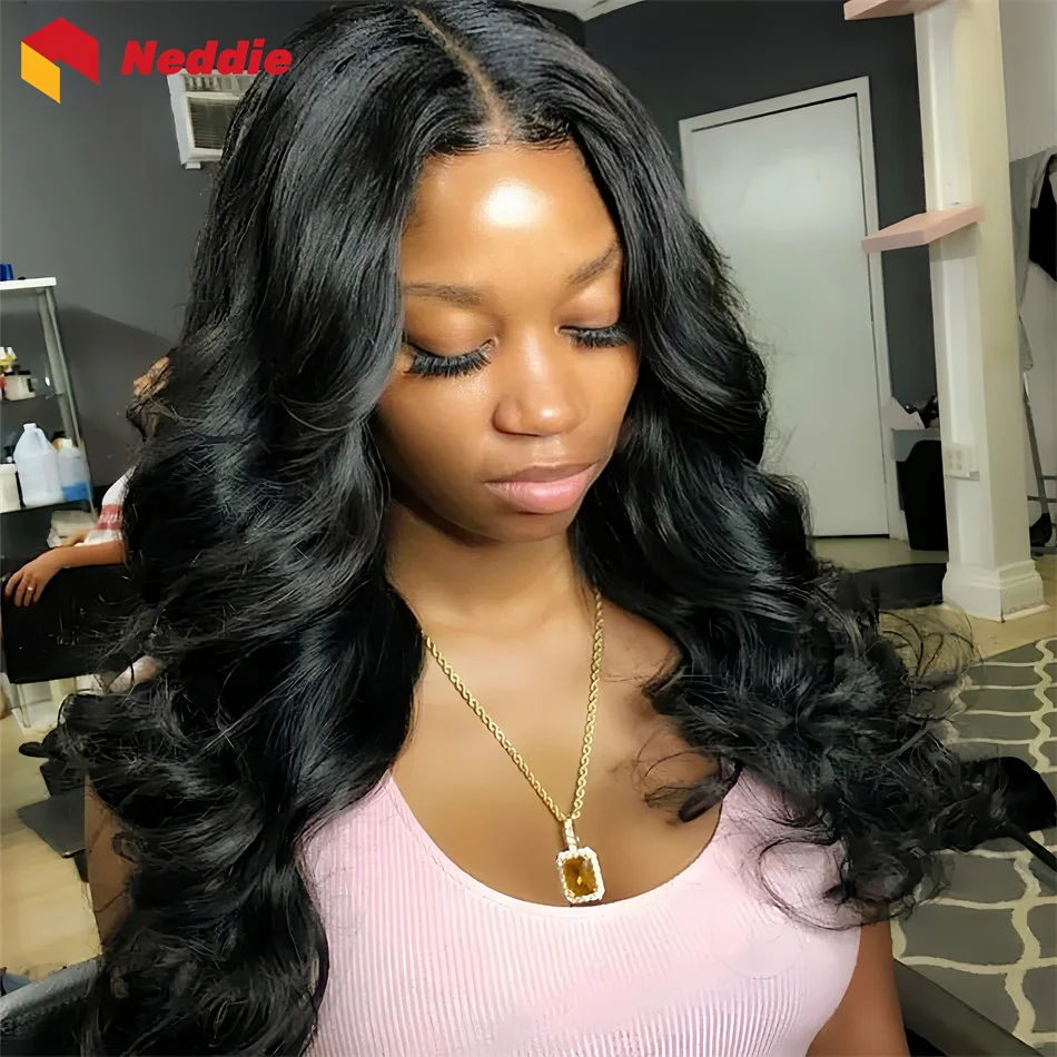 Black 200 Density 13x6 Hd 100% Human Hair Lace Frontal Wigs Body Wave Brazylijska czarna kolorowa peruka dla kobiet na wyprzedaży