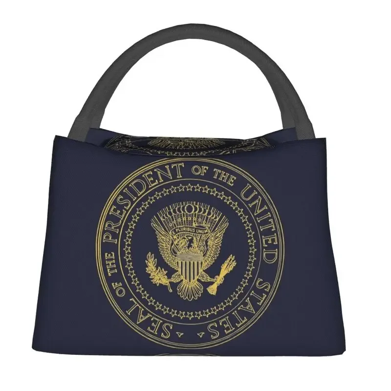 US Seal Portable Lunch Box Women Multifunction Donald Trump Cooler Thermal Food Insulated Lunch Bag Travel Work Pinic Container