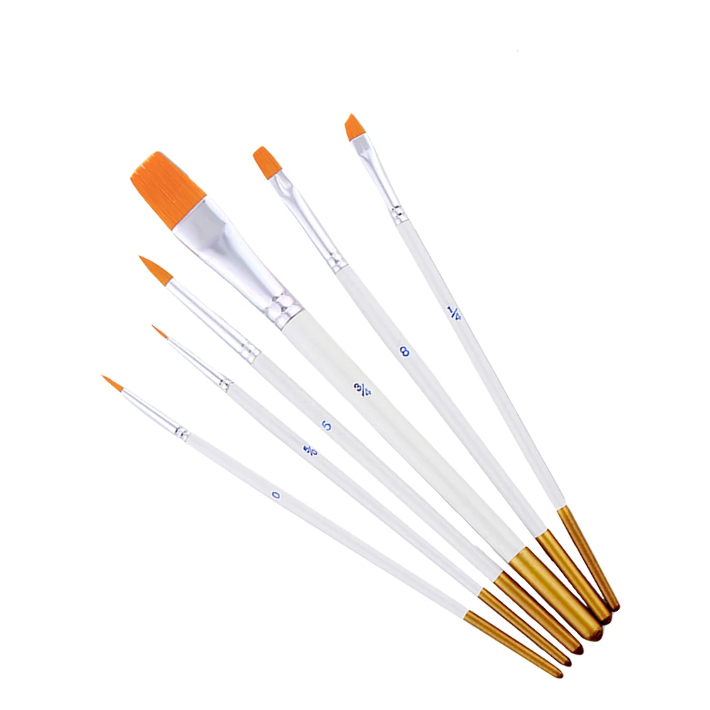 6Pcs Fine Line Decorating Brushes Sugar Craft Pen Set for Cake Cookie Painting Detailing Baking Art Craft Tools