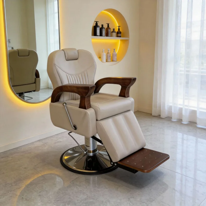 

Металлическое парикмахерское кресло с золотым покрытием, откидное, поворотное, для барбершопа и салона красоты