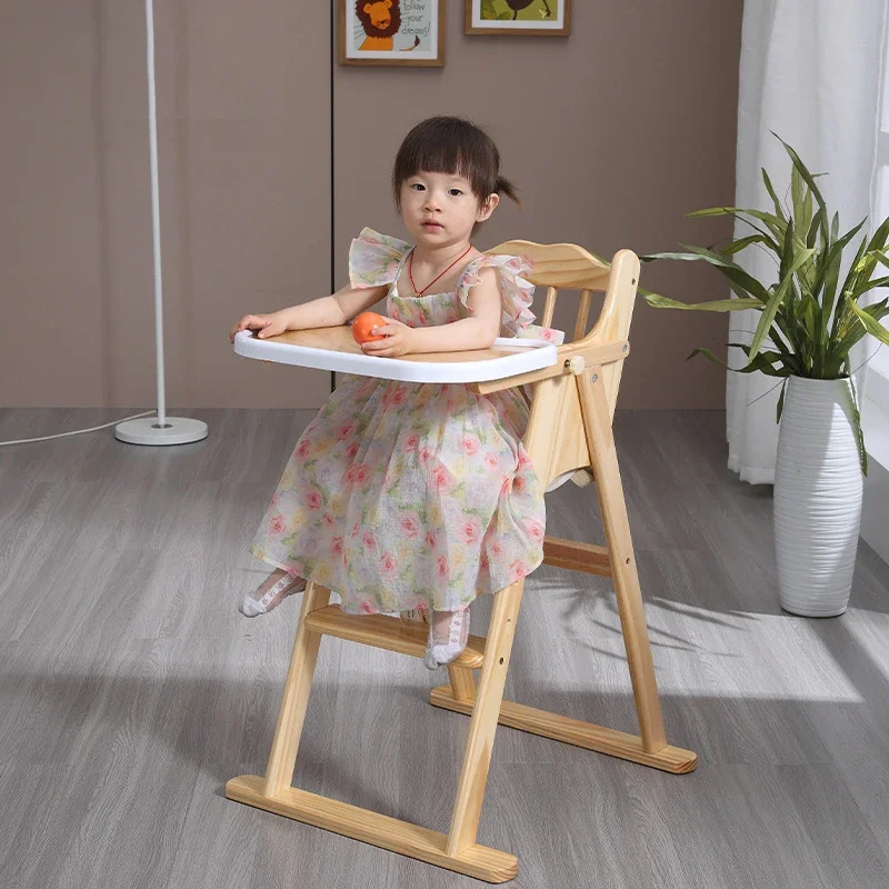 SeaMind الأطفال تناول الطعام المطبخ غرفة نوم الفندق في الهواء الطلق بما في ذلك الغسيل مخصص طوي التصميم الحديث كرسي مرتفع خشبي #4