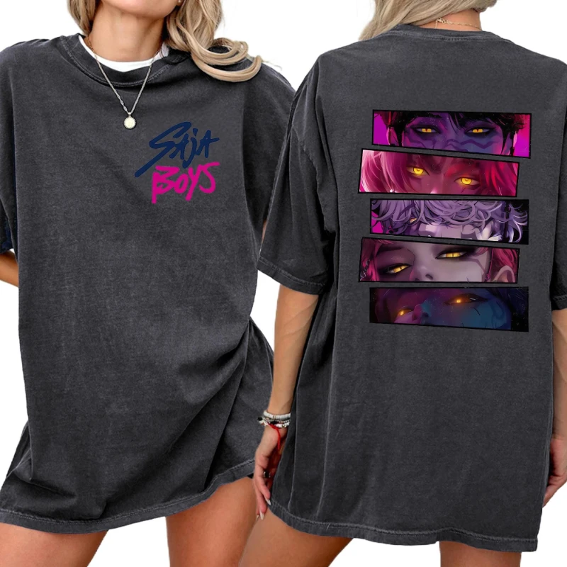 

European American Kpop Demon Hunters Shirt,Huntrix Girl T-Shirt,Kpop Idol Group Shirt,Kpop Saja Boys Fan Gifts,Demon Hunter