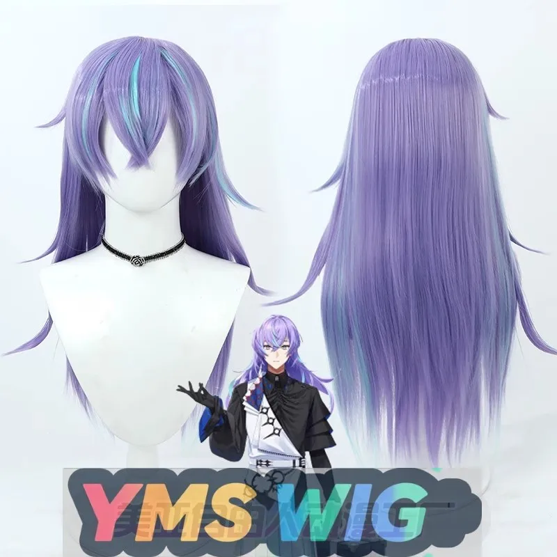 

[YMS WIG] Rainbow Club Virtual Broadcast Host Star Guide Crystal Cos Wig Simulated Scalp Many Highlights