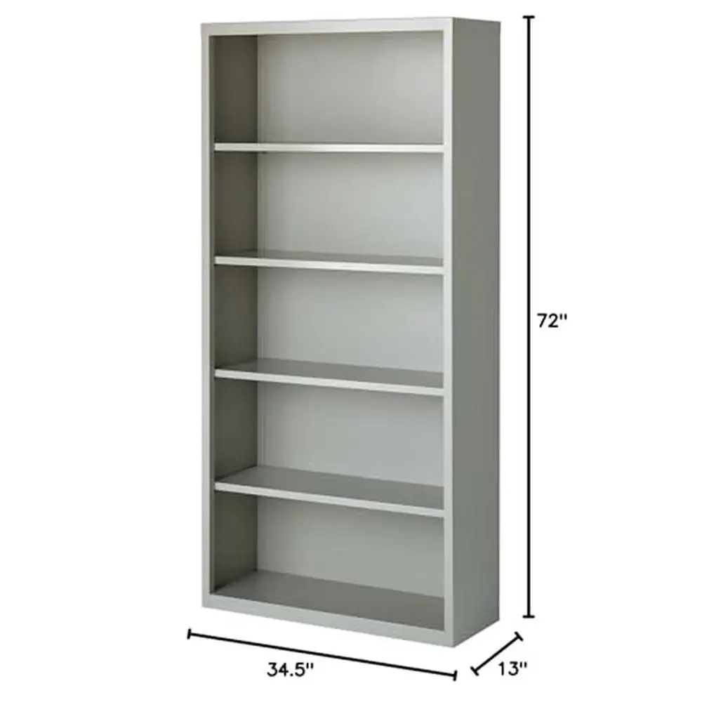 Adjustable Steel Barrister Shelf Bookcase with 5 total shelves Office Room Storage Solution 13