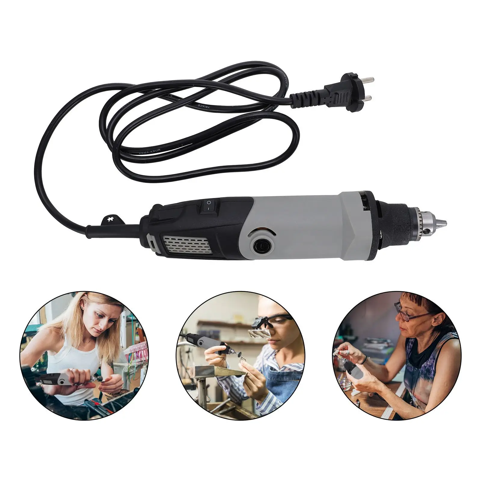 1Pcs Electric Grinding Tool Compact Handheld Carving Polishing Machine for DIY Multipurpose High-Power Efficiency