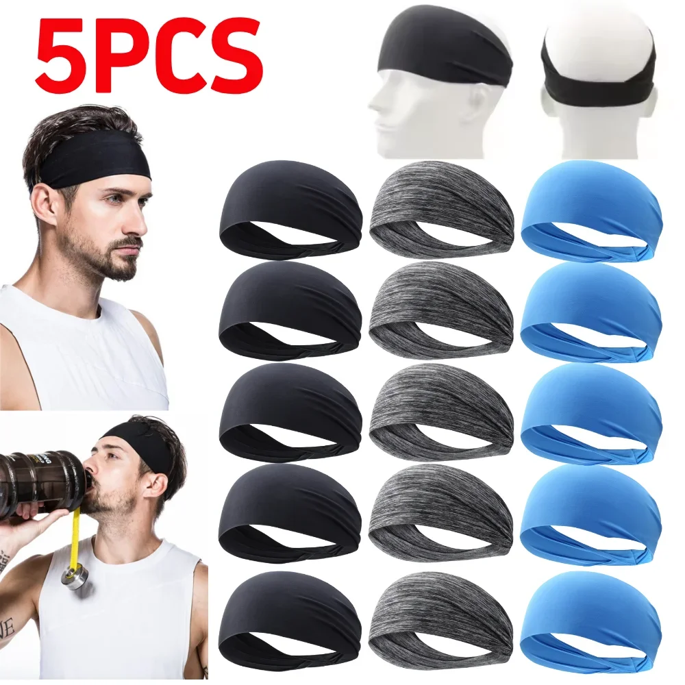 

1-5PCS Elastic Sports Headband Quick Dry Sweat Absorption Headdress Outdoor Sport Yoga Running Head Band Breathable for Women