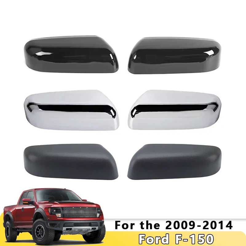 

Rear View Mirror Body Cover Covers for Ford F150 2009-2014 American Version Black Textured with Buckle Side Mirror Cover Car Acc