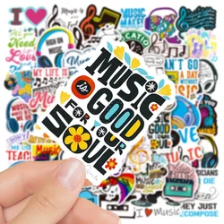 10/30/50 pz carino motivazionale note musicali adesivi frasi ispiratrici decalcomanie Scrapbook valigia frigorifero Skateboard Sticker Toy