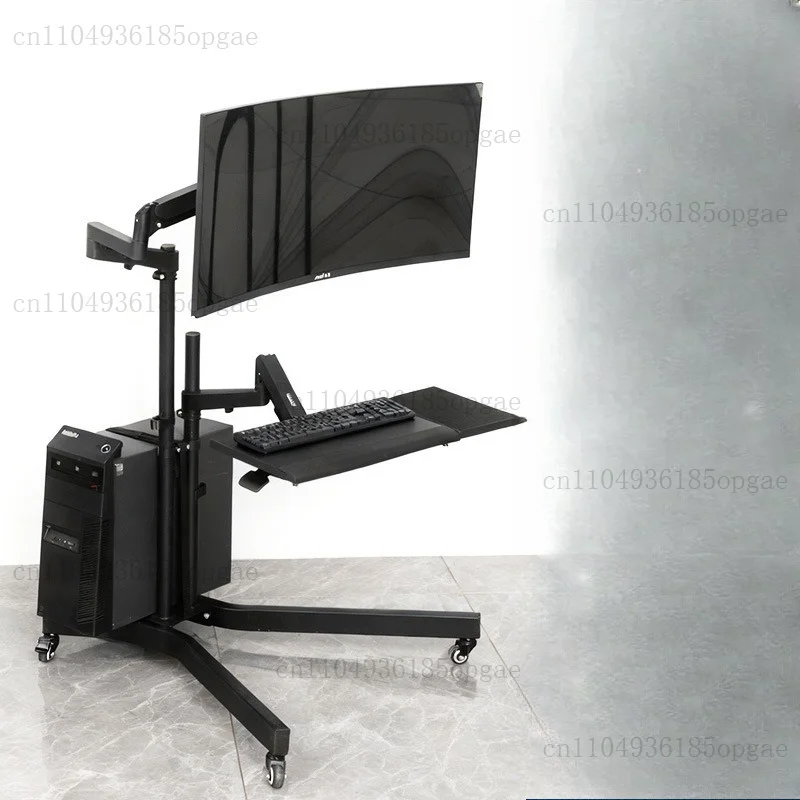 Multifunctional Lazy Bed Bedside Computer Desk Mobile Monitor Stand With Keyboard Bracket For Office Use