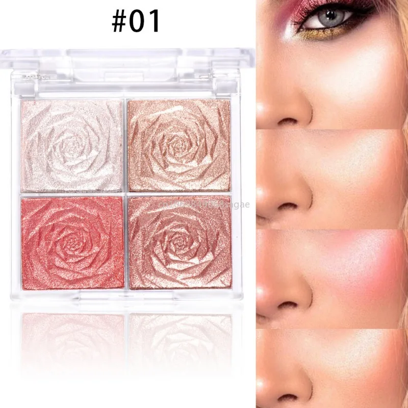 Highlighter Makeup Desert Rose Highlight Beautify Brighten Profile Ginger Baking Powder Body Shimmer Eyeshadow Palette