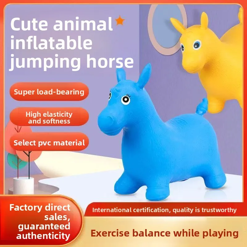 Inflatable horse toy children's vault enlarged thickened vault environmental protection rubber outdoor baby riding