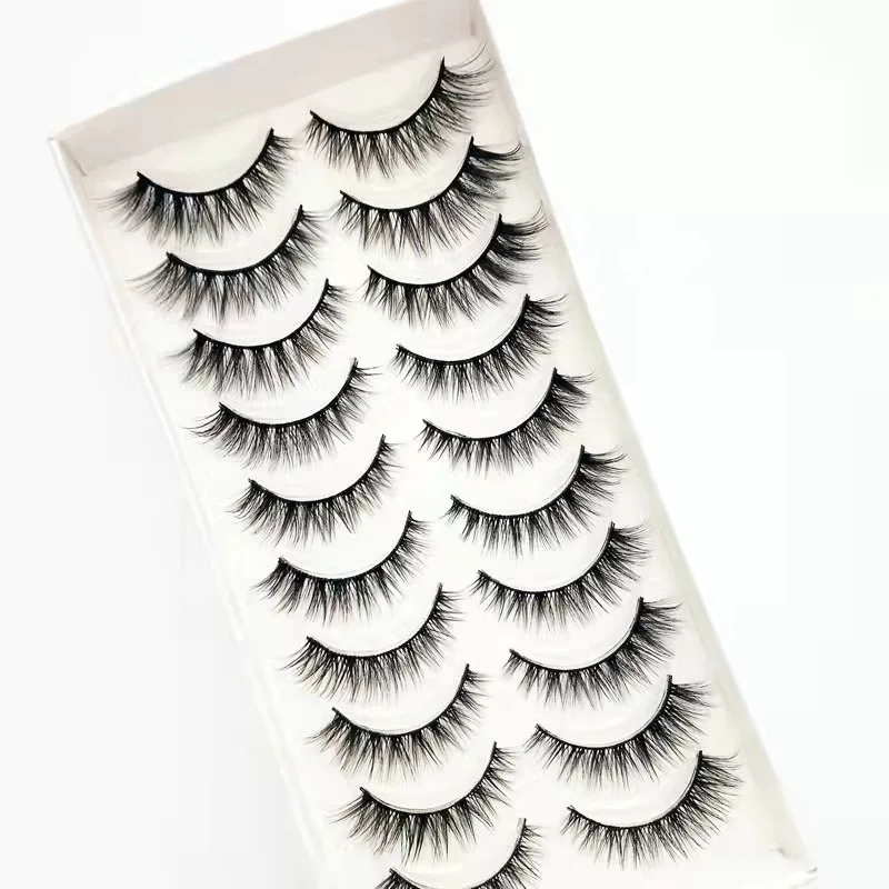 NEW 10/5 Pairs Natural False Eyelashes Fake Lashes Long Makeup 3d Mink Lashes Eyelash Extension Mink Eyelashes For Beauty 3d-54