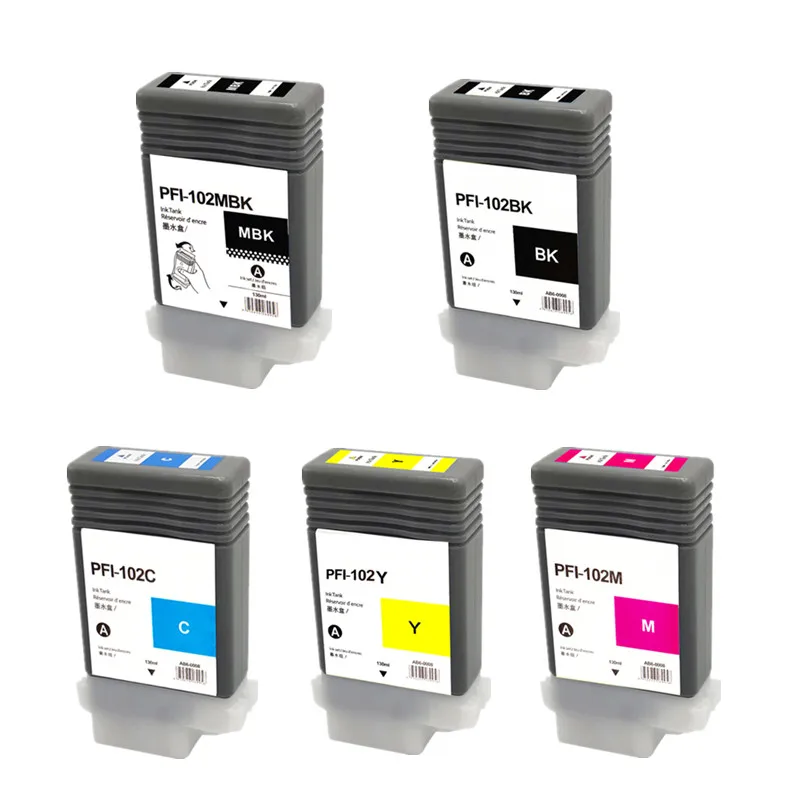 PFI 102 PFI-102 PFI102 Ink Cartridge for Canon iPF500/510 iPF600/605/610 iPF700/710/720/760 iPF650/655 iPF750/755 Printer