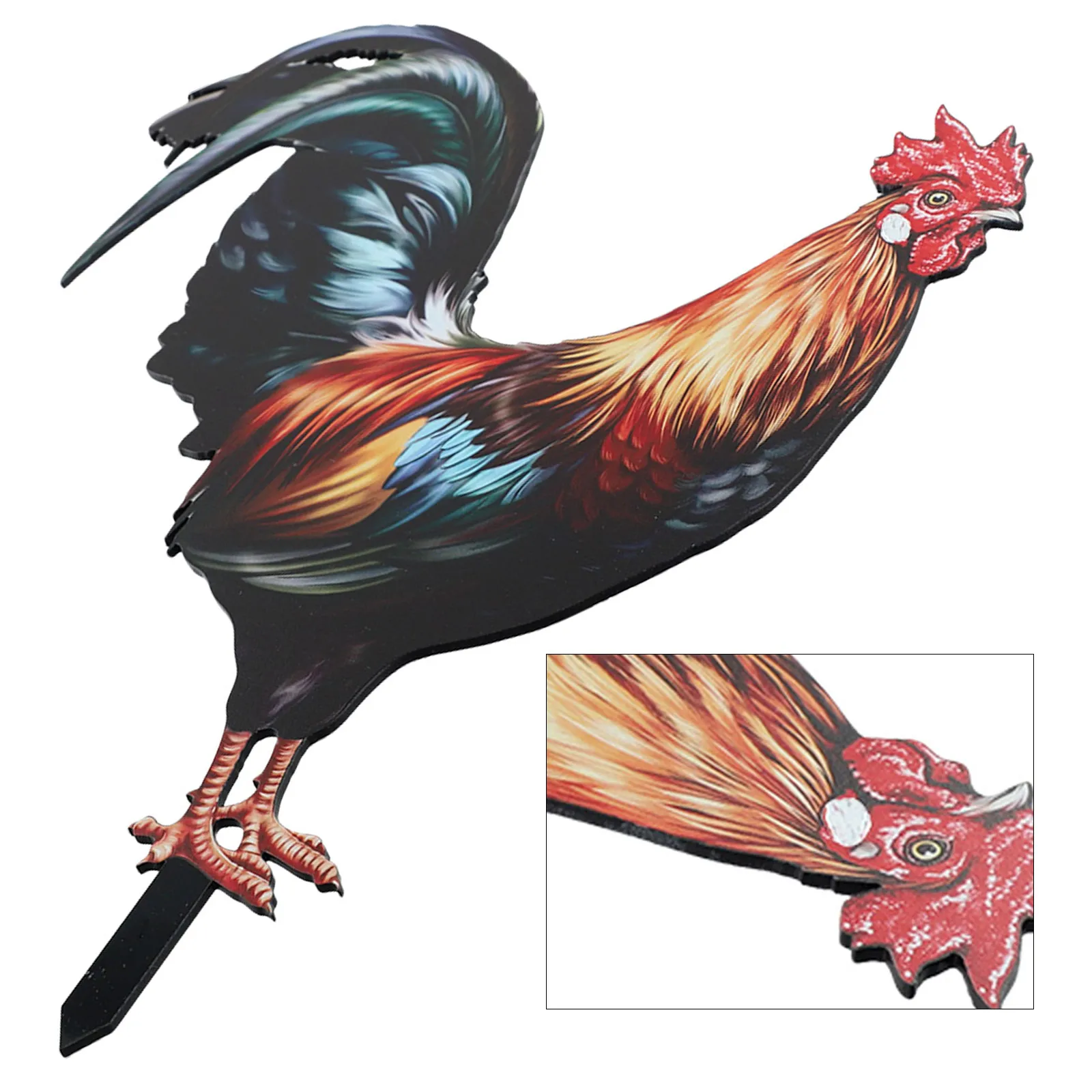 Seater Outdoor Backyard Decor Iron Chicken Rooster Figurines Garden Ornaments Art Crafts Chicken Decorations Garden Ladder