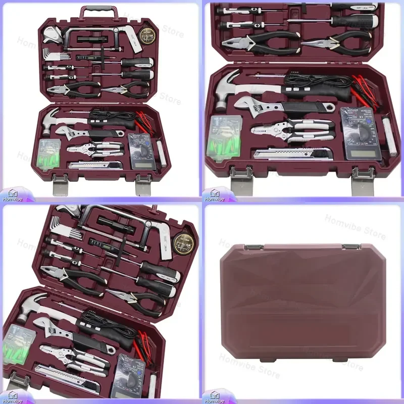 

20 Piece Household Tool Set with Precision Screwdriver Bits Hammer Wrench Socket Set for Home Repair DIY Furniture Assembly