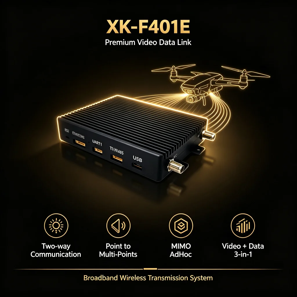 VTOL Network Protocol 20KM Long Range Wireless Video Telemetry Data Link Nlos COFDM Fhss Hopping Frequency Digital Communication