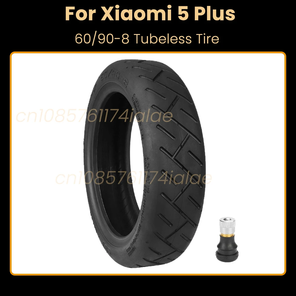

60/90-8 Road 5Plus Tubeless Tyre For Xiaomi 5 Plus Electric Scooter 4-Ply Reinforced Pneumatic Front Rear Tires Accessories