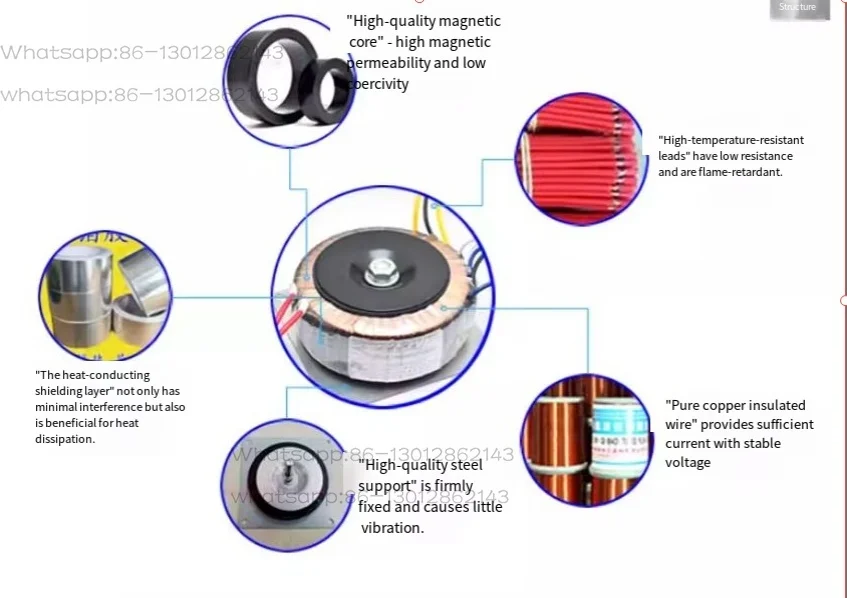 2026 new AC dual 28V dual 12V pure copper toroidal transformer, ring core amplifier power transformer, 110V/220V optional