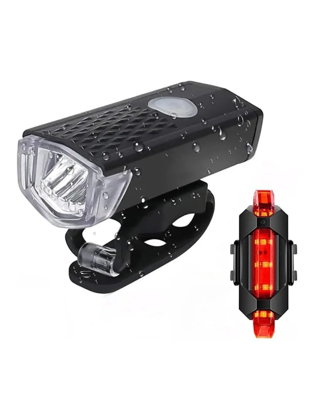AliExpress NONE 2Pcs Bicycle Light Set Led USB Rechargeable 300 Lumen 3 Modes Bike Light Mtb Road Bike Front Light and Tail Light Set Flashlight