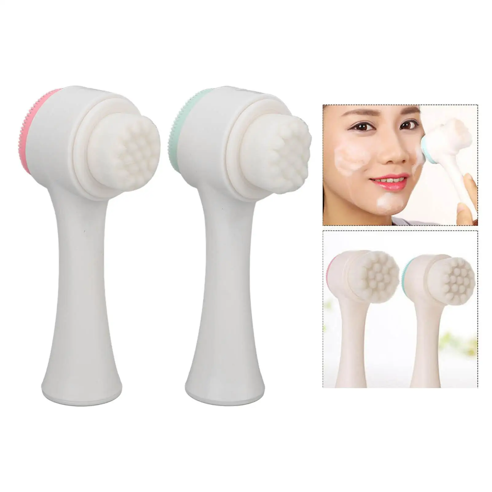 Brosse de lavage du visage en Silicone douce, outil de massage pour le nettoyage en profondeur et l'exfoliation de la peau