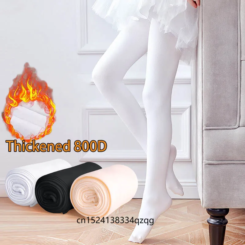 Thickened 800D Pantyhose Young Child Ballet Tights Thick Section Dance Stockings Ballet Dance Socks Soft Elasticity Dance Socks