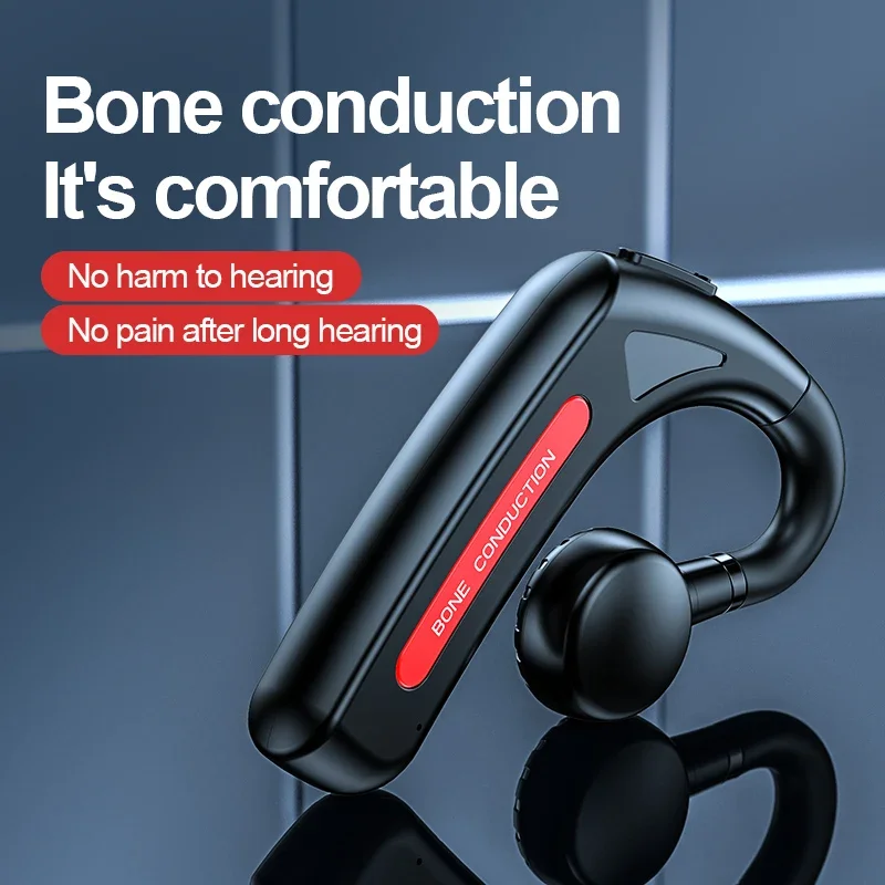 2022 New Bone Conduction Earphone Bluetooth 5.1 Headset Wireless Ear Hook Handsfree Earbuds With Mic Noise Reduction