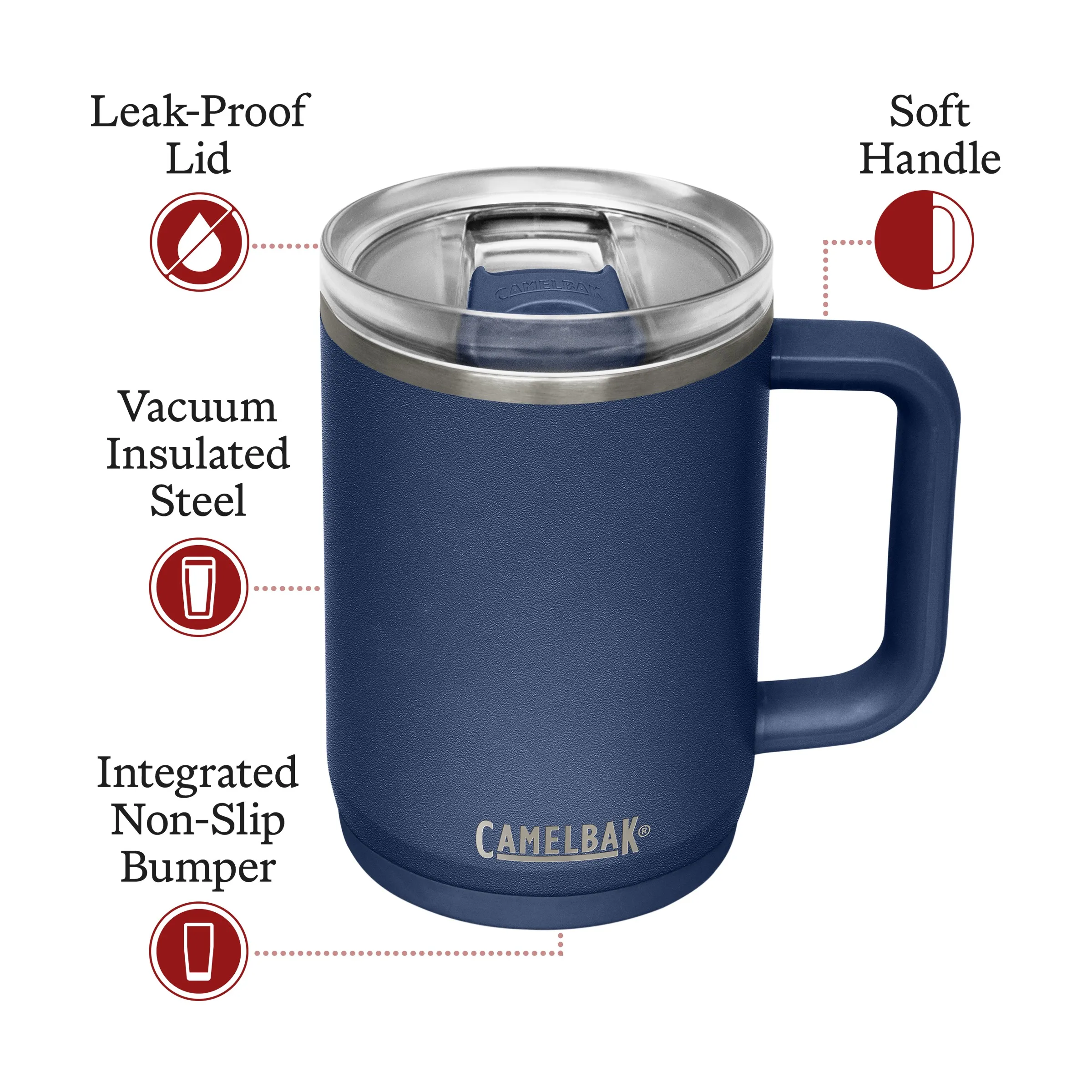 Thrive Mug 16oz Stainless Steel Navy Color Double Wall Insulated Travel Coffee Cup - view 2