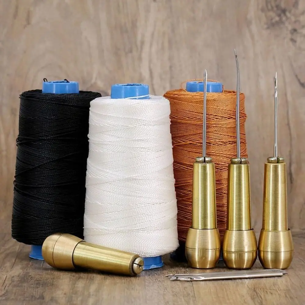

Metal Handle Sewing Thread Needle Kit Professional Multipurpose Sewing Thread Needle Set Thick Line Sewing Kit Leather Sewing
