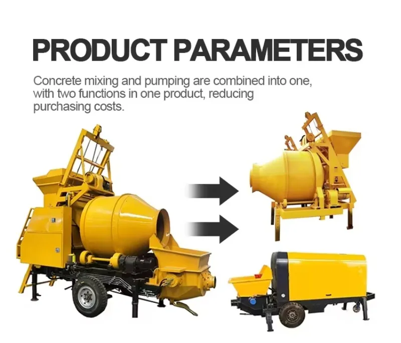Customized Automatic Concrete Mixer Pump Machine With 22kw Motor High Efficiency 450M/H Productivity