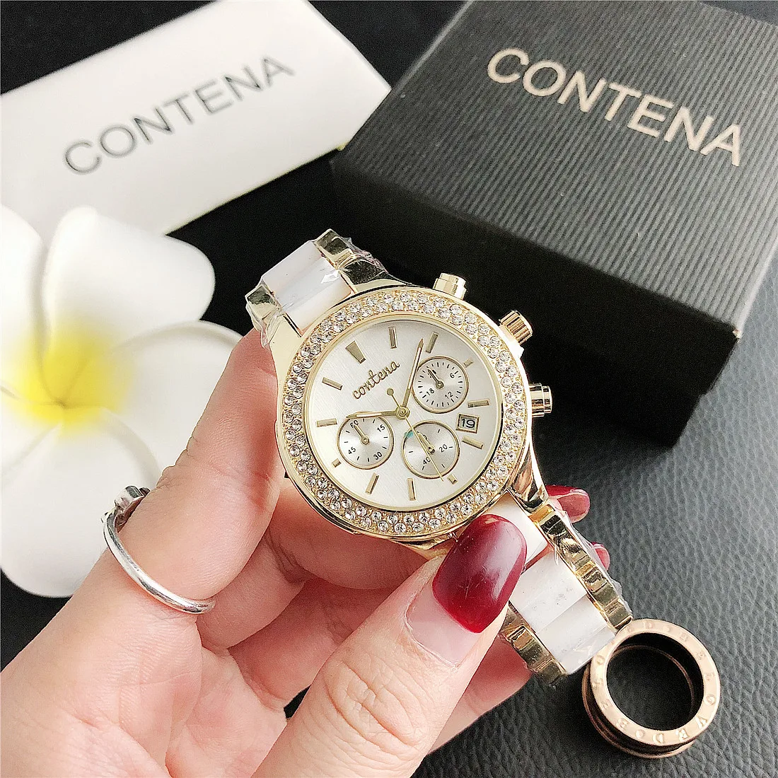 New Fashion Women Watches Stainless Steel Bracelet Ladies Quartz Watches Luxury Diamond Women Wristwatch Clock Reloj de Mujer image 2