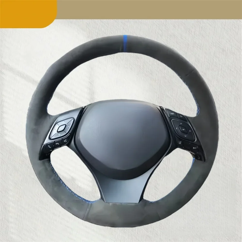 

Car Accessories Steering Wrap Non-Slip And Soft Suede Leather Toyota C-HR CHR 2016 2017 2018 2019 Car Steering Wheel Cover