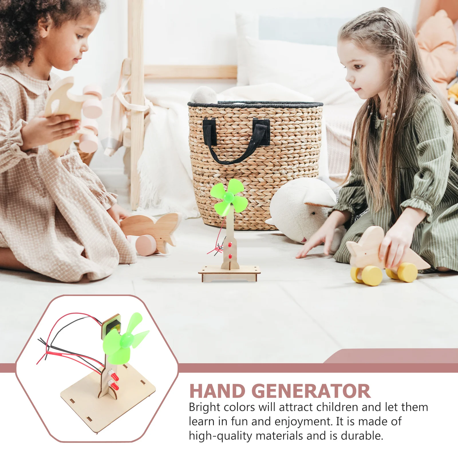 

1Pcs Wind Generator DIY Science Educational Kit for Kids Hands-on Experiment Teaching Stem Tools Early Learning Gift
