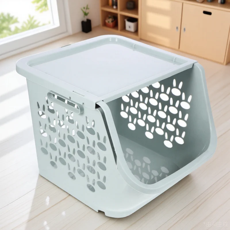 

Kitchen Storage Basket Black Reusable Plastic Multi-Functional Fruit Vegetable Snack Organizer Space-Saving Countertop Container