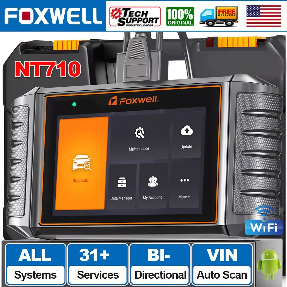 

FOXWELL NT710 For VOLVO OBD2 Car Diagnostic Tools All System Bi-Directional Test IMMO A/F Adjust IMMO 30+ Reset ODB 2 Automotive